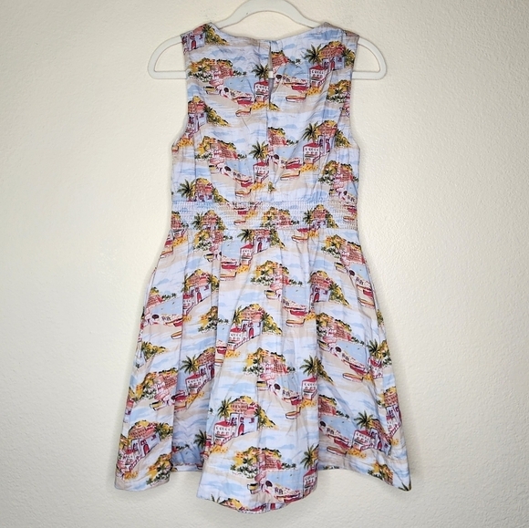 Boden Ivory Paradise Bay Sleeveless Smocked Waist Mini Dress 6P - Picture 4 of 7